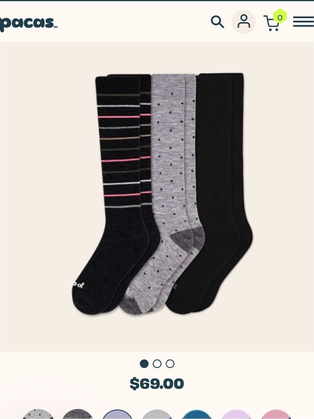 Pacas Women’s 3-Pack Compression Socks